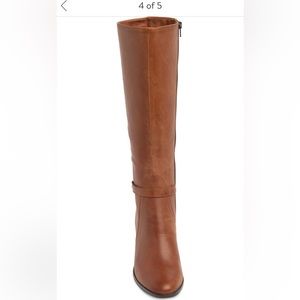 Born Bridget boots. Brown. Heeled. Knee high. Worn 1x